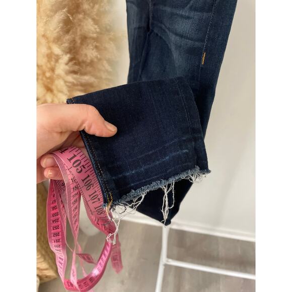 Hudson Krista Super Skinny Jeans Size 25 Raw Hem Casual Dark Wash Denim - Picture 6 of 10